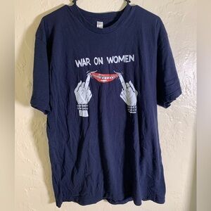 War on women band t shirt dark blue size xl